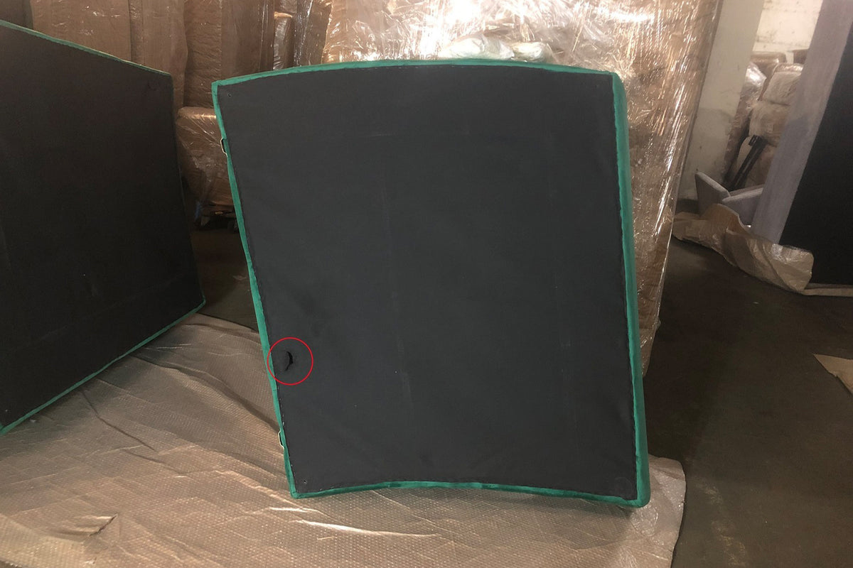 B-Ware KAWOLA Big Sofa NERLA Stoff Velvet grün