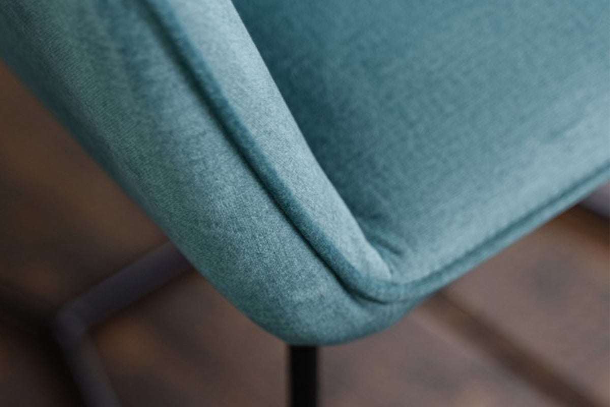 B-Ware KAWOLA Esszimmerstuhl ZINA Stoff blau