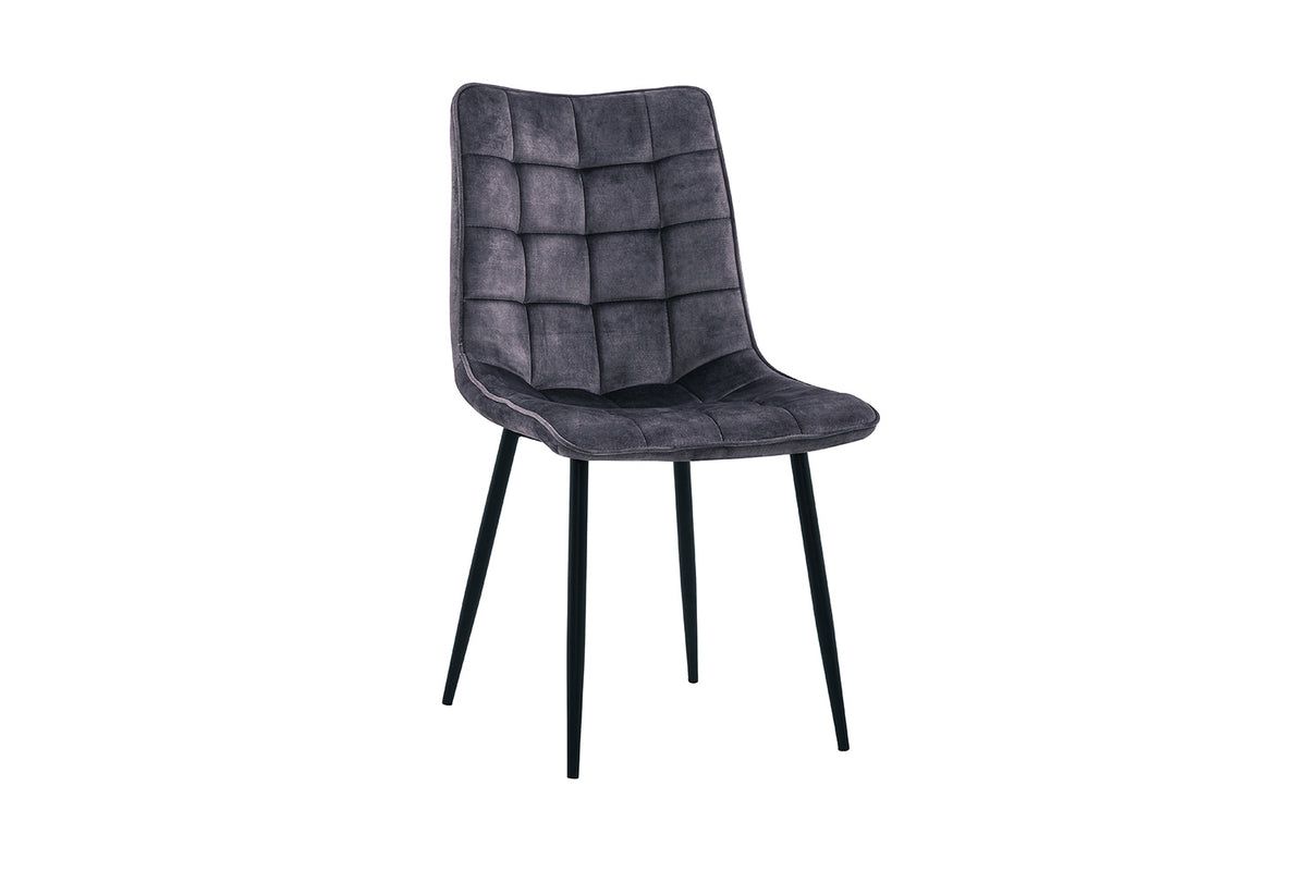 B-Ware KAWOLA Stuhl CLARA Esszimmerstuhl Velvet anthrazit