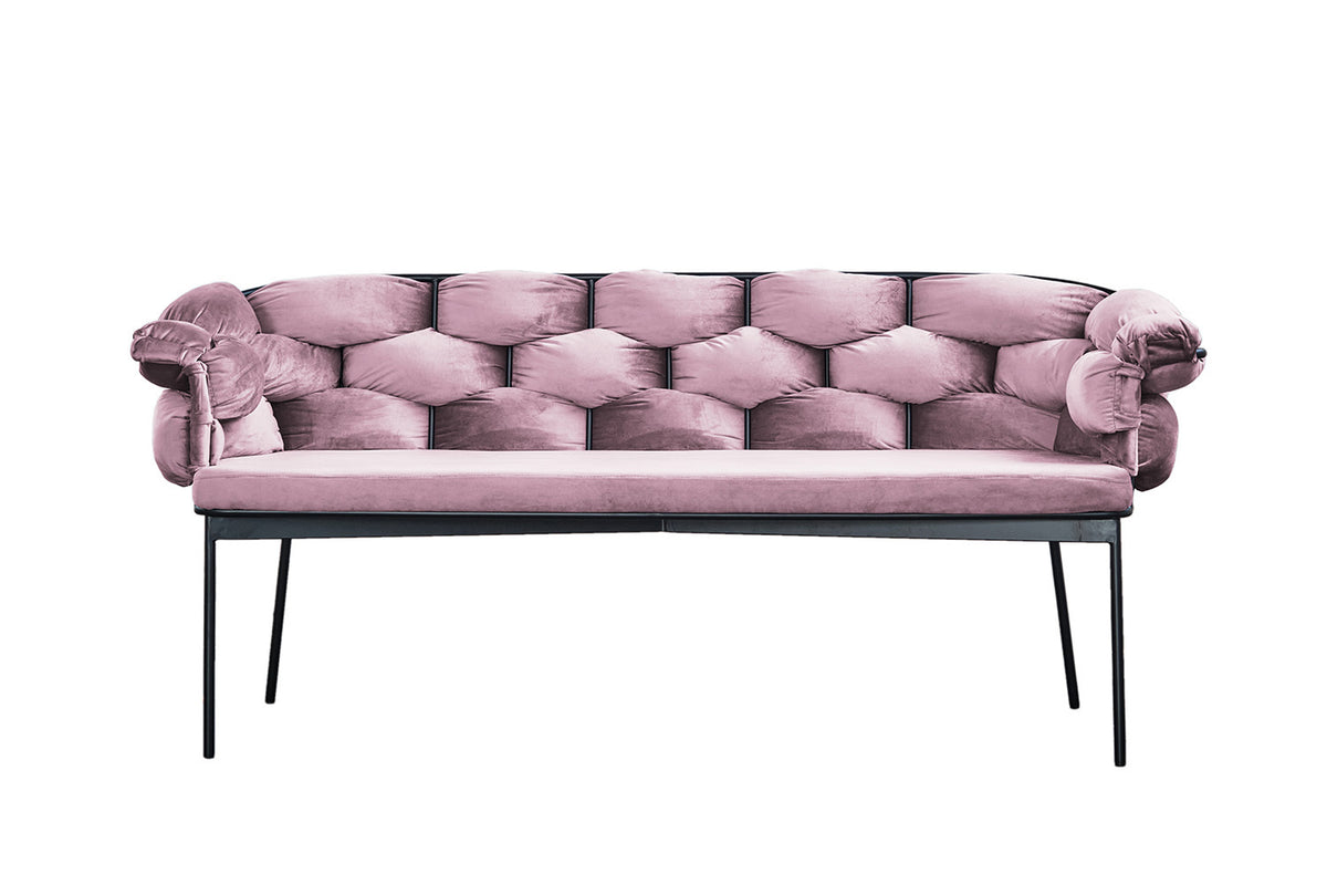 KAWOLA Bank MONTY Sitzbank 240cm Velvet rosa