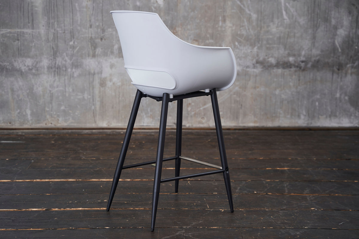 KAWOLA Barhocker ZAJA Barstuhl Sitzhöhe 76 cm Kunststoff weiß