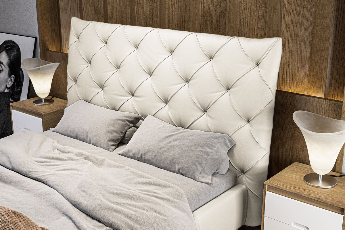 KAWOLA Bett ANNY Polsterbett Leder weiß