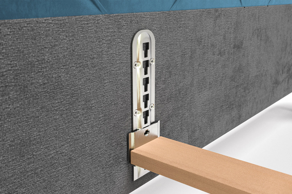 KAWOLA Bett ANNY Polsterbett Velvet petrol