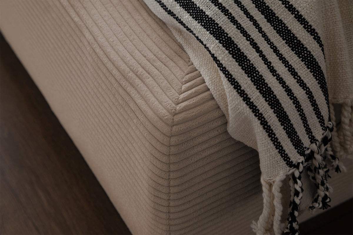 KAWOLA Bett HENRY Polsterbett Cord taupe