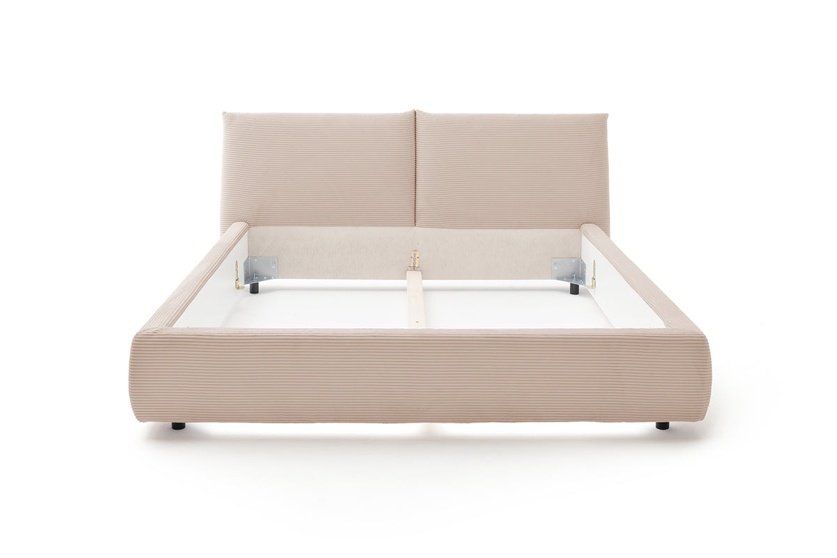 KAWOLA Bett HENRY Polsterbett Cord taupe