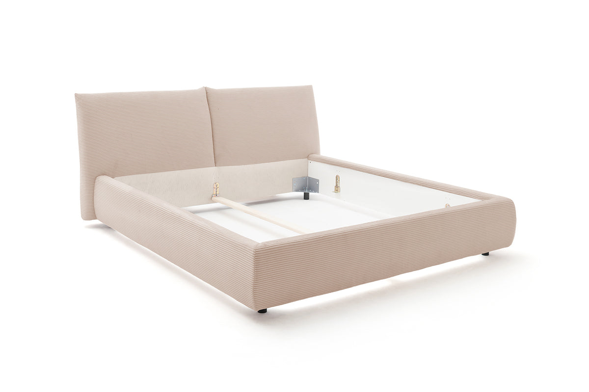 KAWOLA Bett HENRY Polsterbett Cord taupe