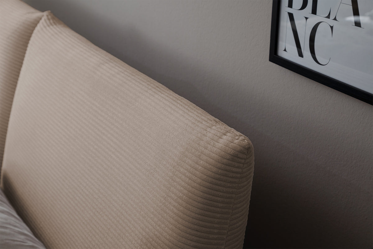 KAWOLA Bett HENRY Polsterbett Cord taupe