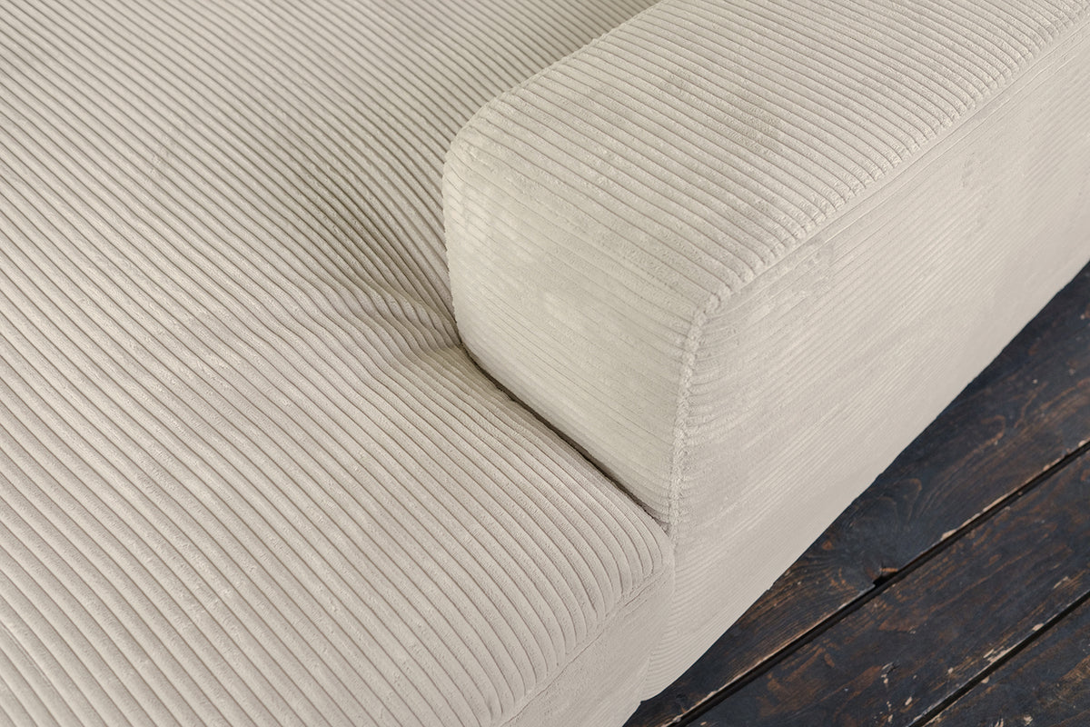 KAWOLA Big Sofa MADELINE Cord cremeweiß