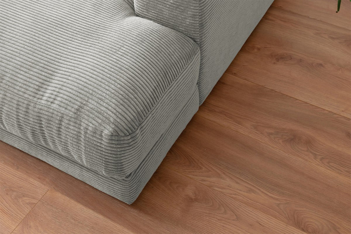 KAWOLA Big Sofa MADELINE Cord hellgrau