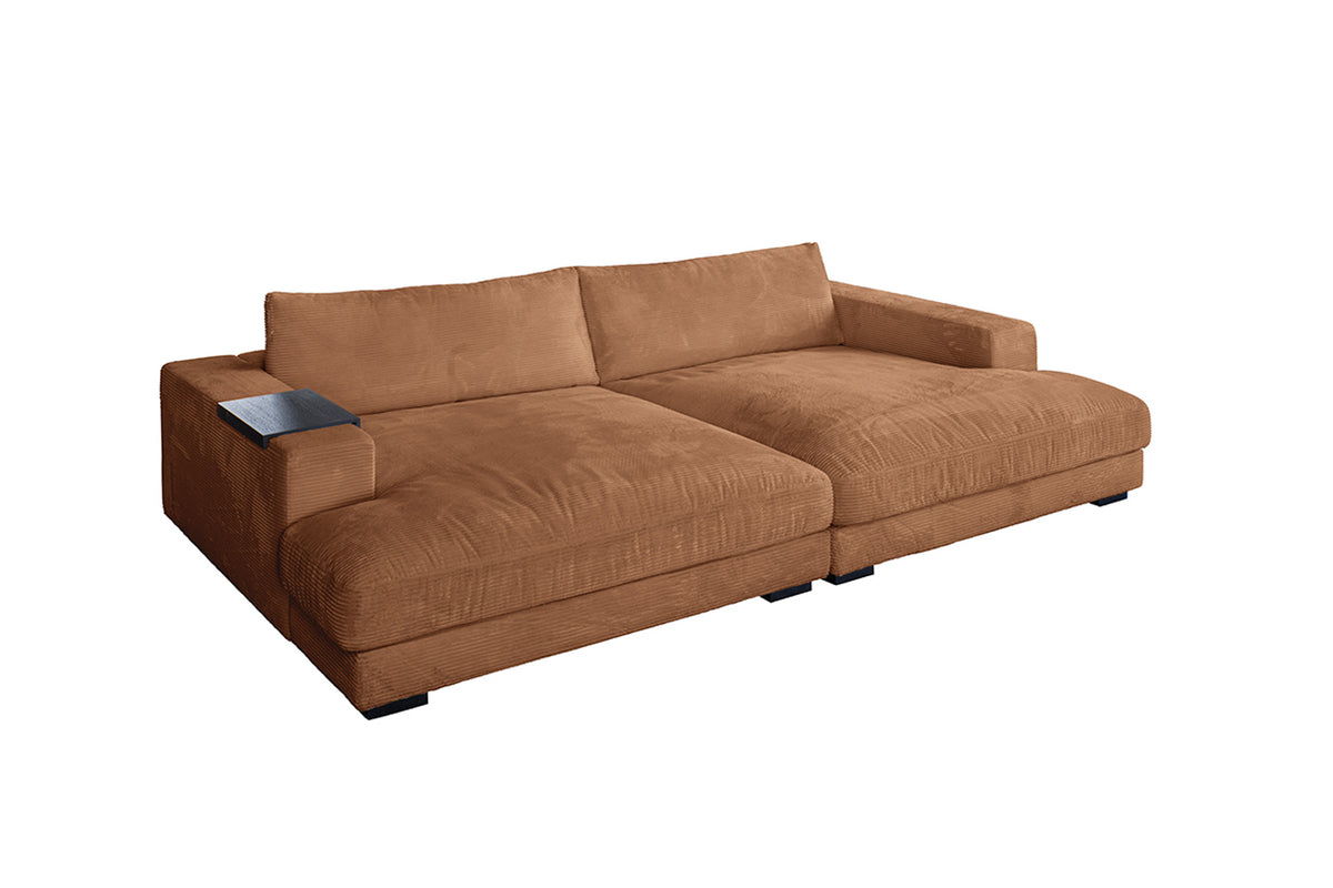 KAWOLA Big Sofa MADELINE Cord rost