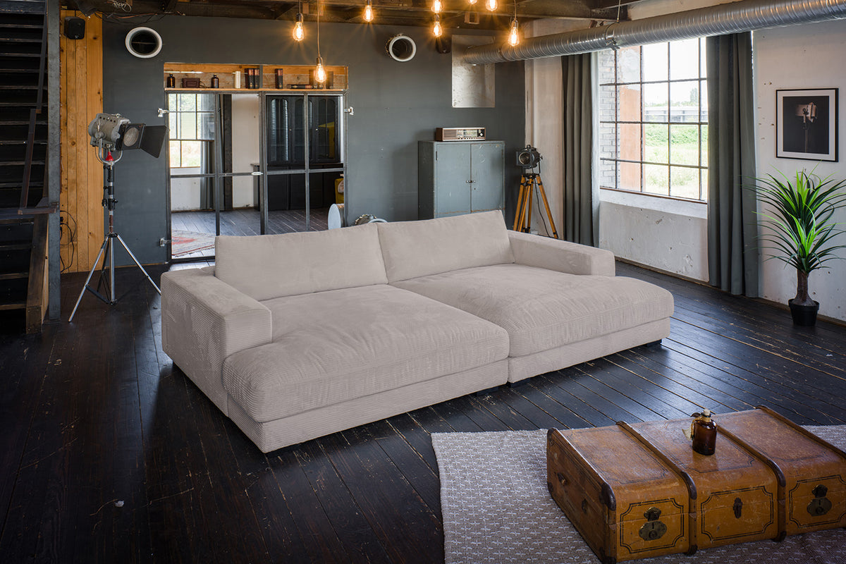 KAWOLA Big Sofa MADELINE Cord taupe