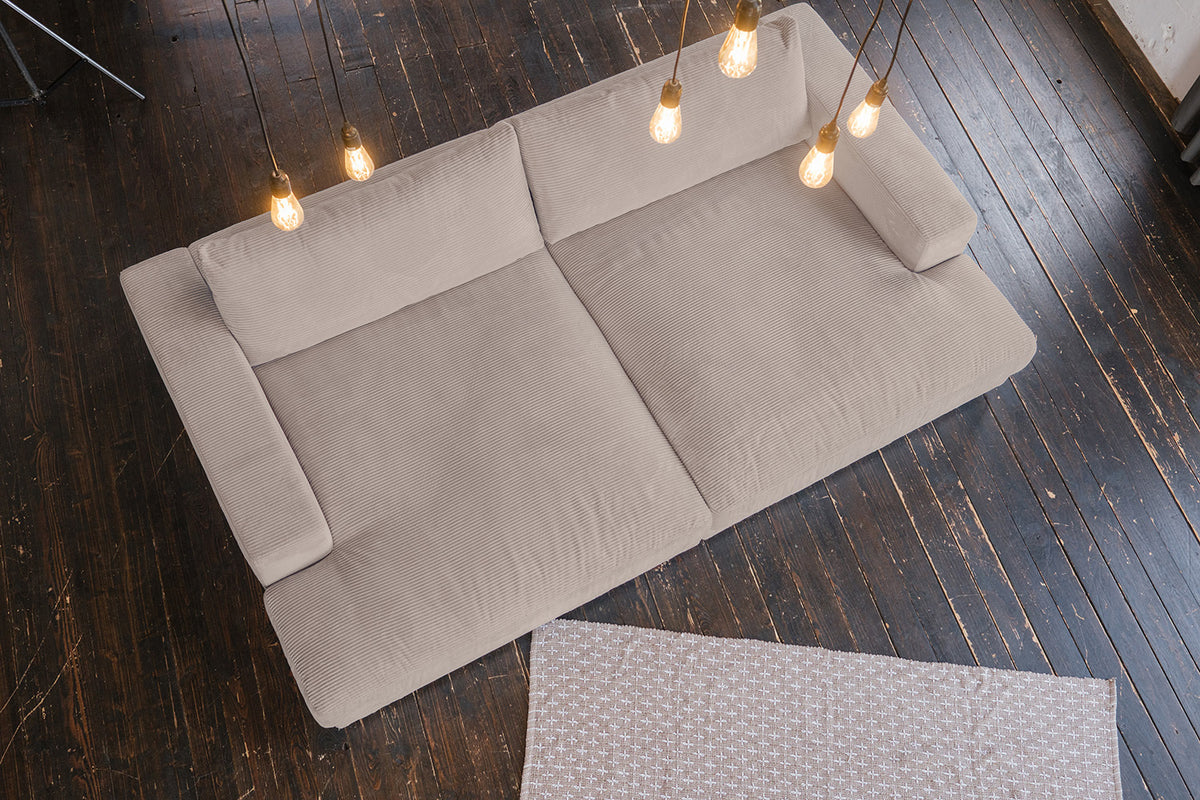 KAWOLA Big Sofa MADELINE Cord taupe
