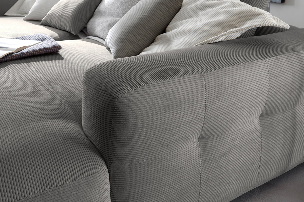 KAWOLA Big Sofa MIKA Feincord anthrazit