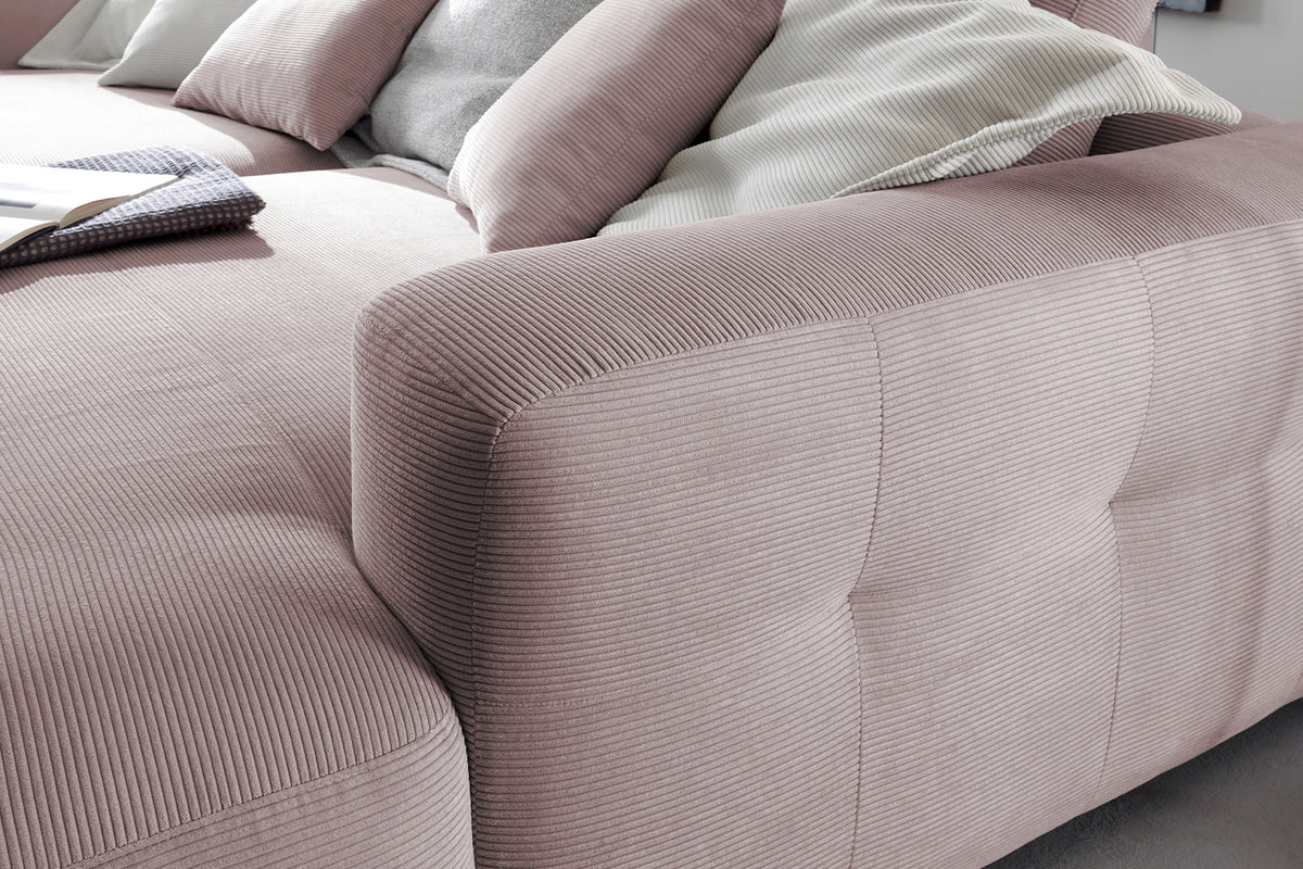 KAWOLA Big Sofa MIKA Feincord rosa