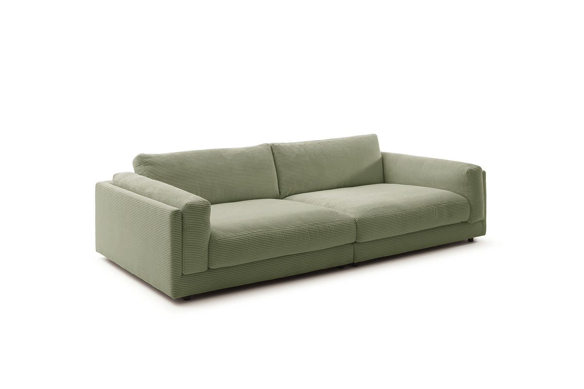 KAWOLA Big Sofa RAINA Cord olivgrün