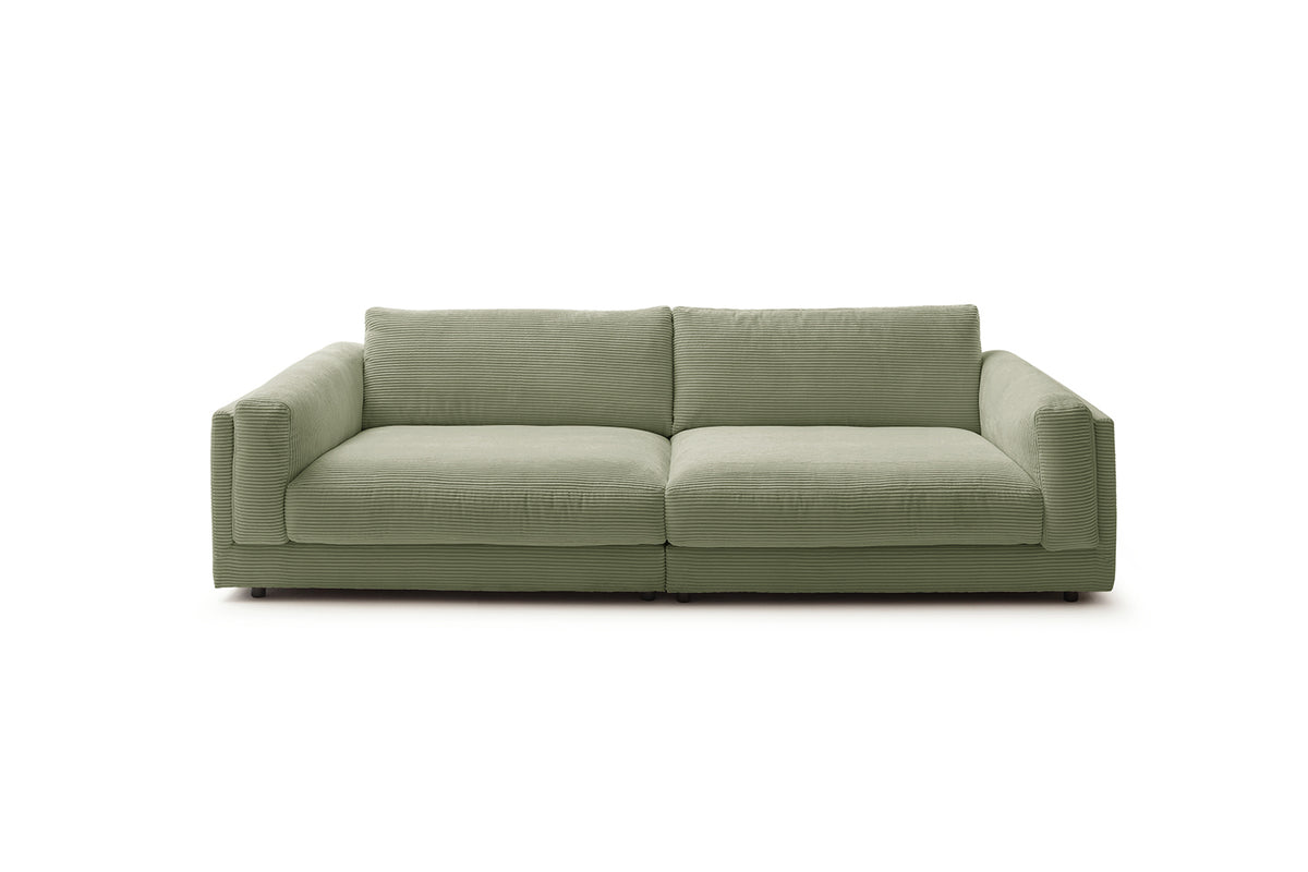 KAWOLA Big Sofa RAINA Cord olivgrün