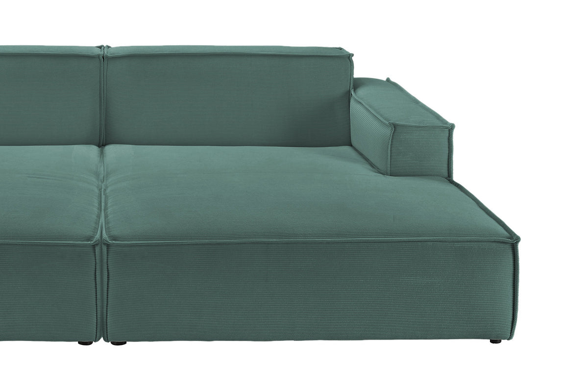 KAWOLA Big Sofa SAMU Feincord grün