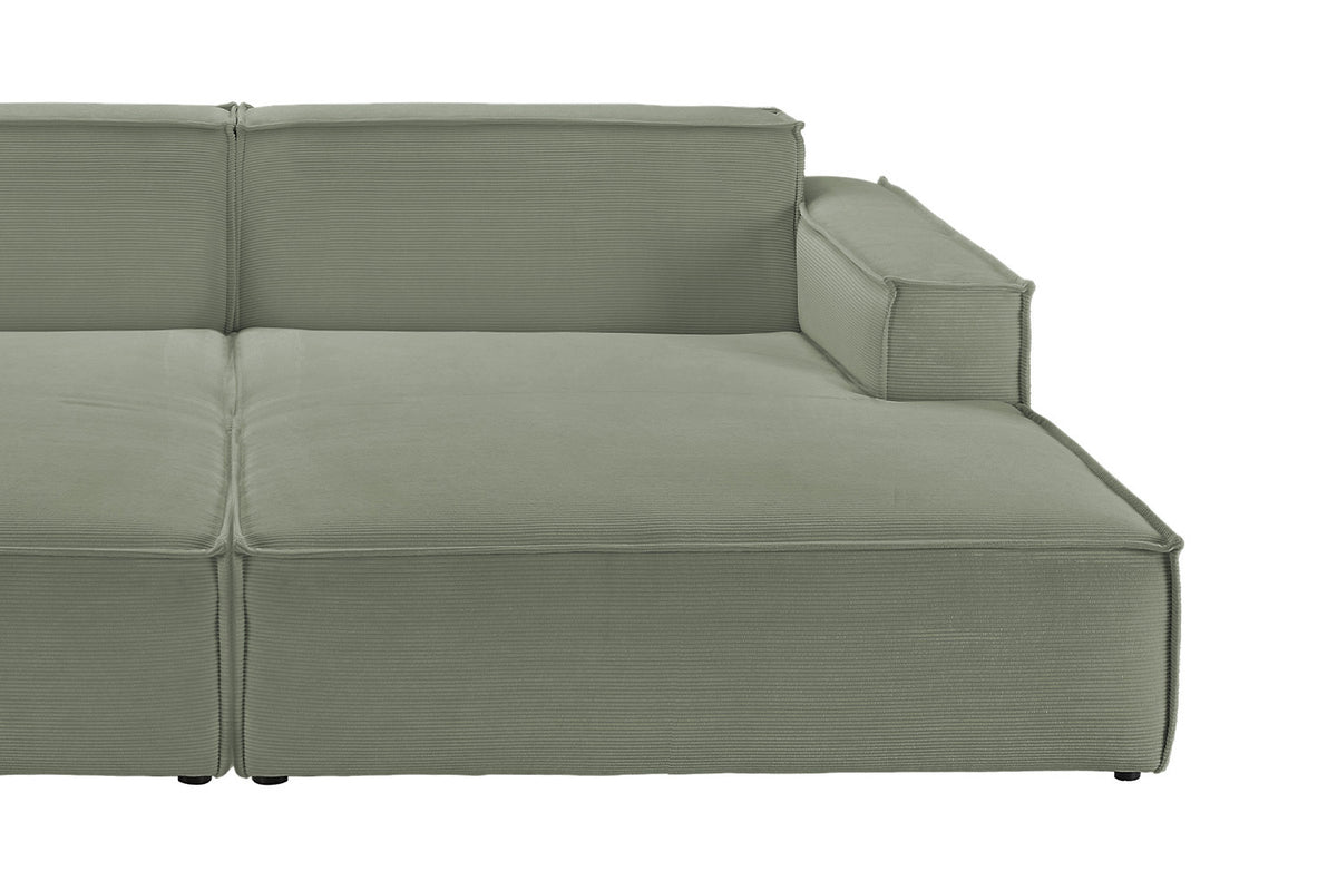 KAWOLA Big Sofa SAMU Feincord olivgrün