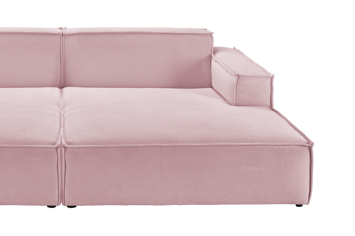 KAWOLA Big Sofa SAMU Feincord rosa