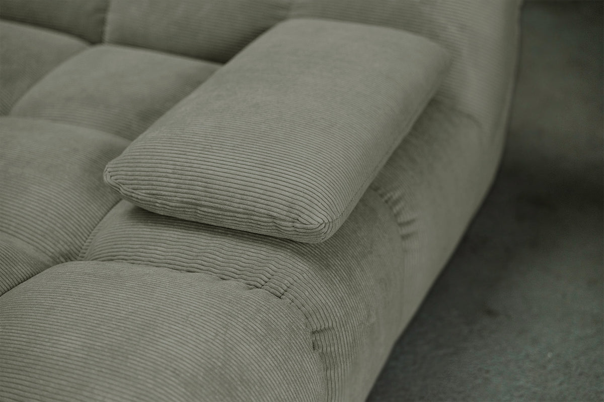 KAWOLA Big Sofa VIVIEN Feincord olivgrün