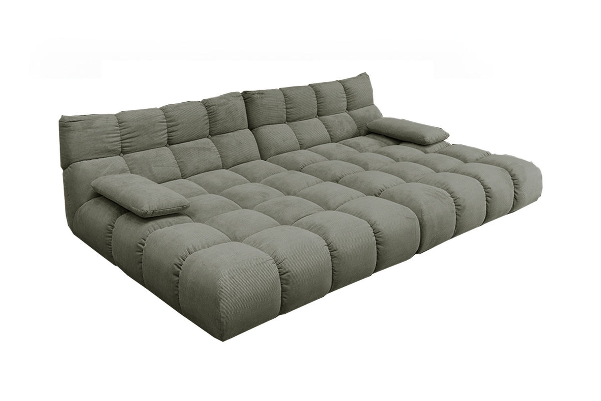 KAWOLA Big Sofa VIVIEN Feincord olivgrün