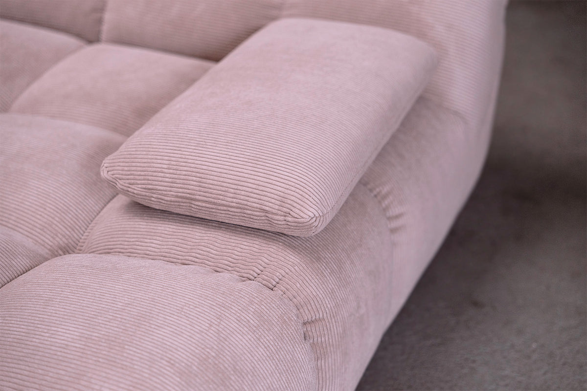 KAWOLA Big Sofa VIVIEN Feincord rosa