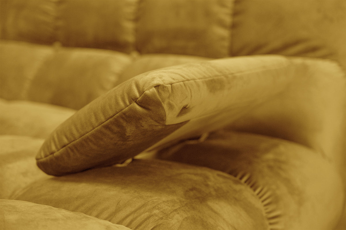 KAWOLA Big Sofa VIVIEN Velvet curry