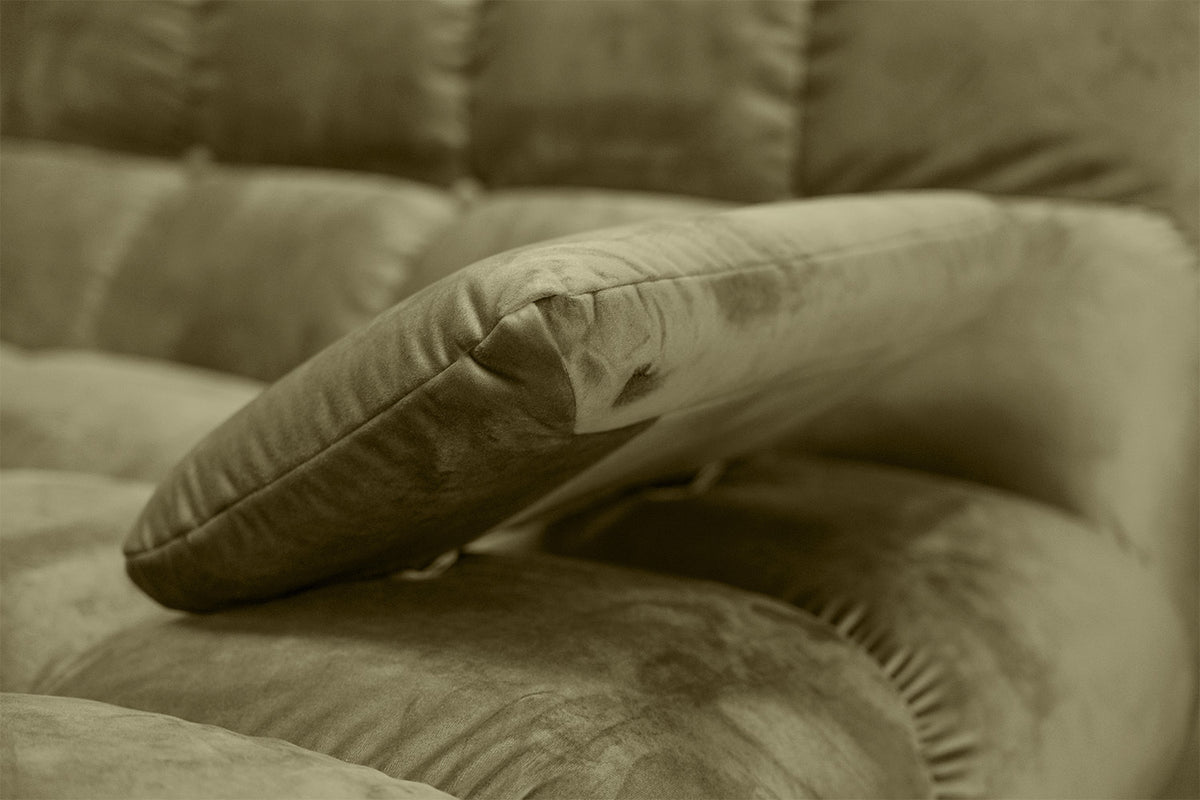 KAWOLA Big Sofa VIVIEN Velvet oliv