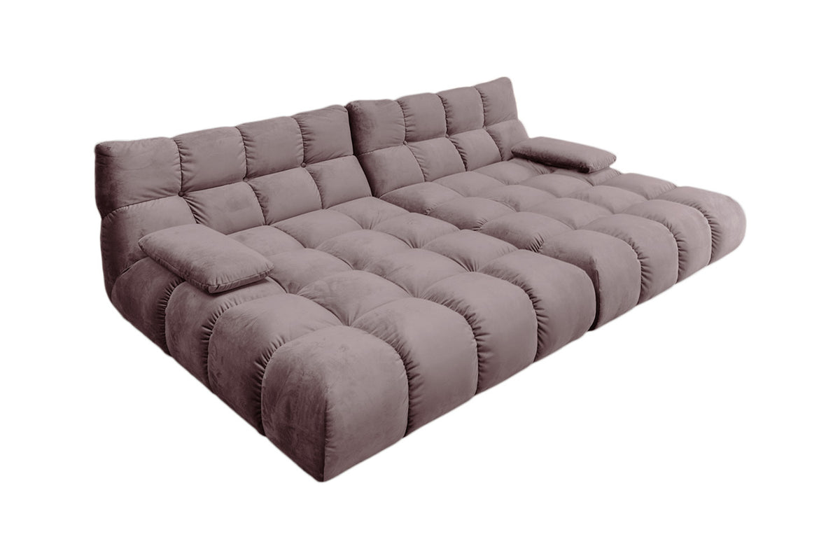 KAWOLA Big Sofa VIVIEN Velvet roségrau