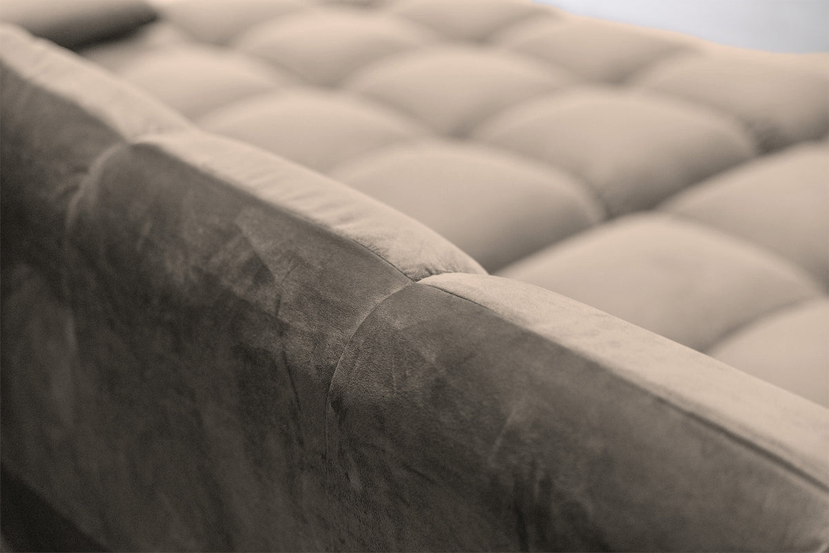 KAWOLA Big Sofa VIVIEN Velvet sand