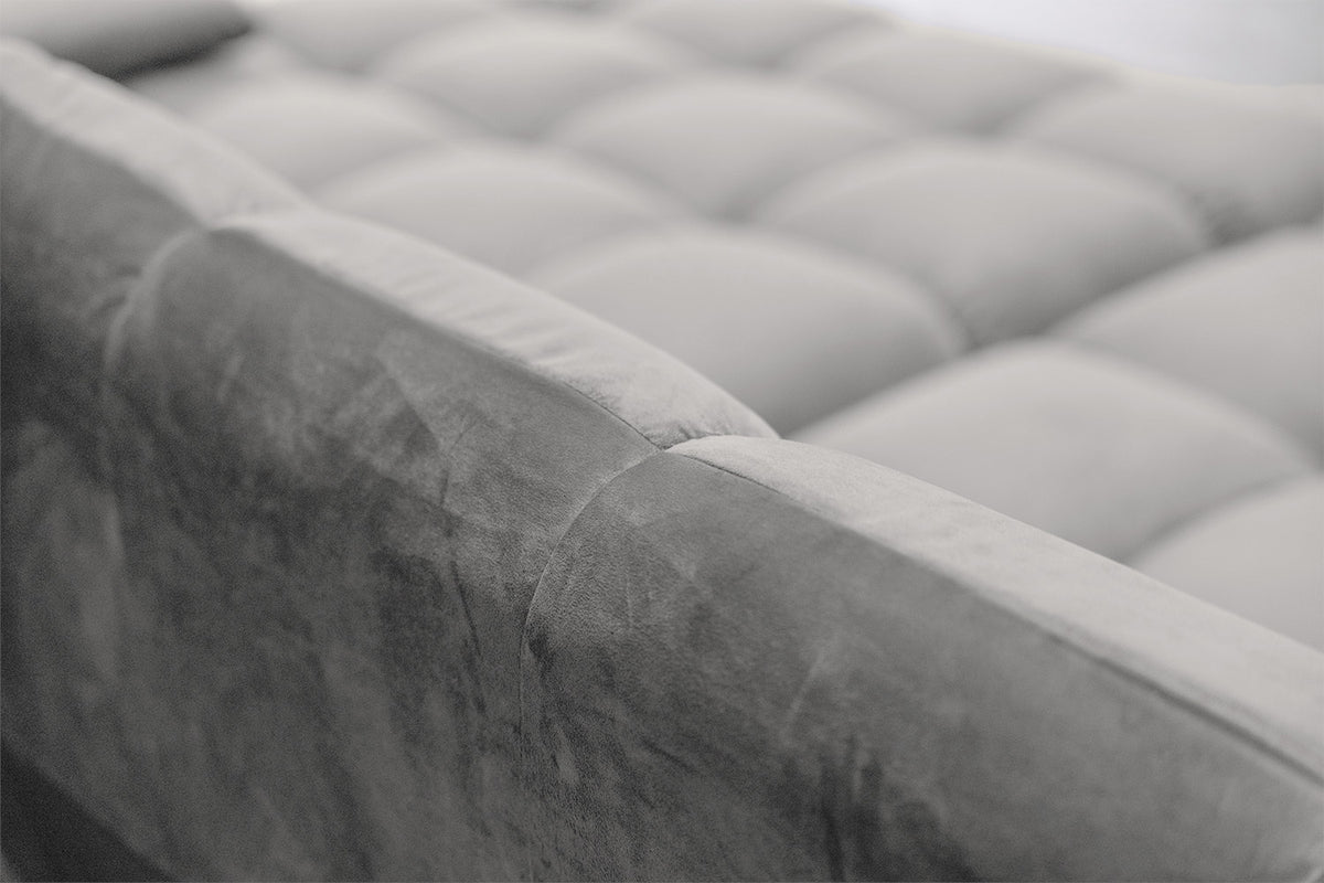 KAWOLA Big Sofa VIVIEN Velvet silber