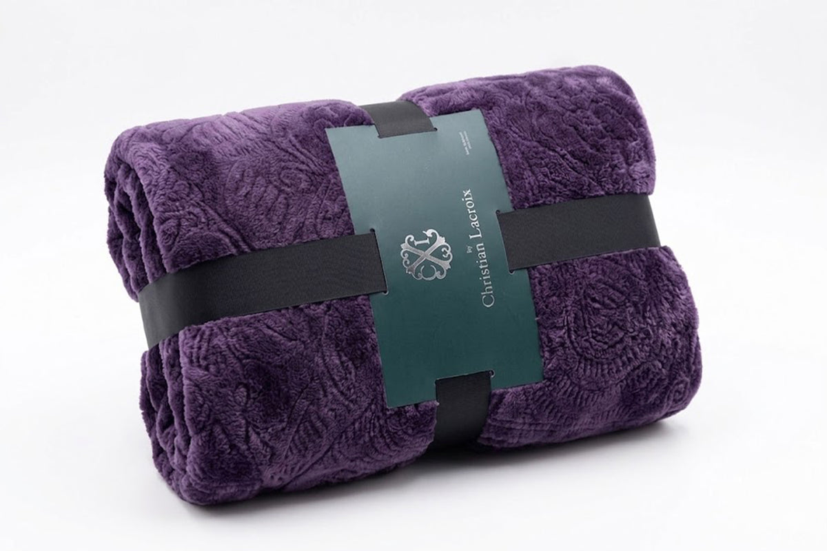 KAWOLA CHRISTIAN LACROIX Kuscheldecke PLUM Velvet