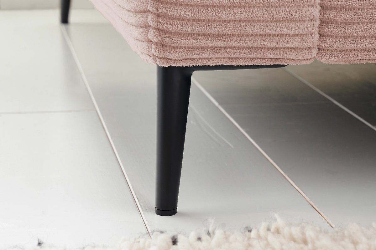 KAWOLA Ecksofa CARA Sofa Cord rosa
