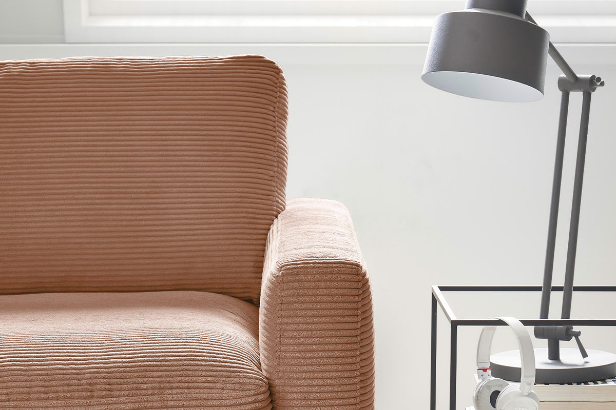 KAWOLA Ecksofa CARA Sofa Cord rost