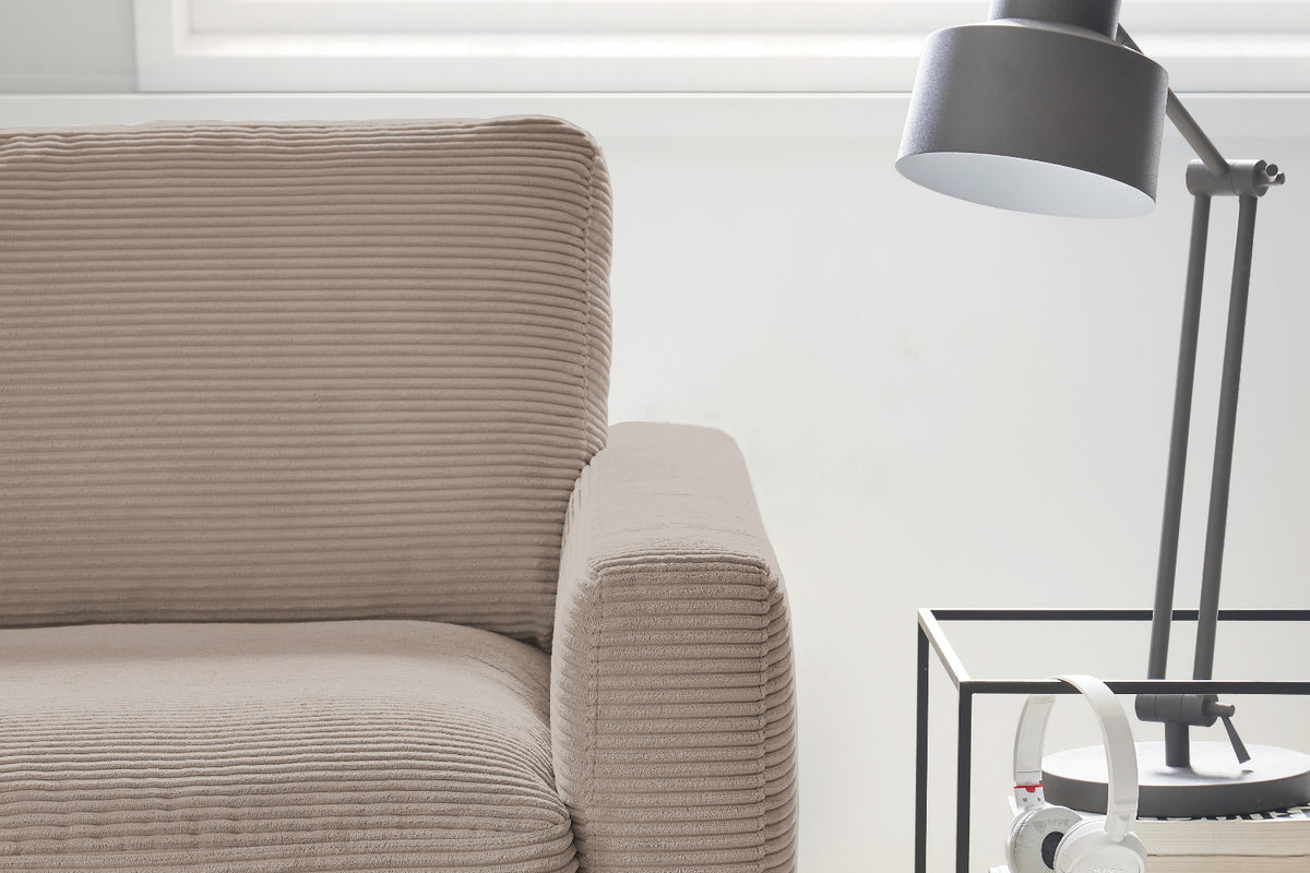 KAWOLA Ecksofa CARA Sofa Cord taupe