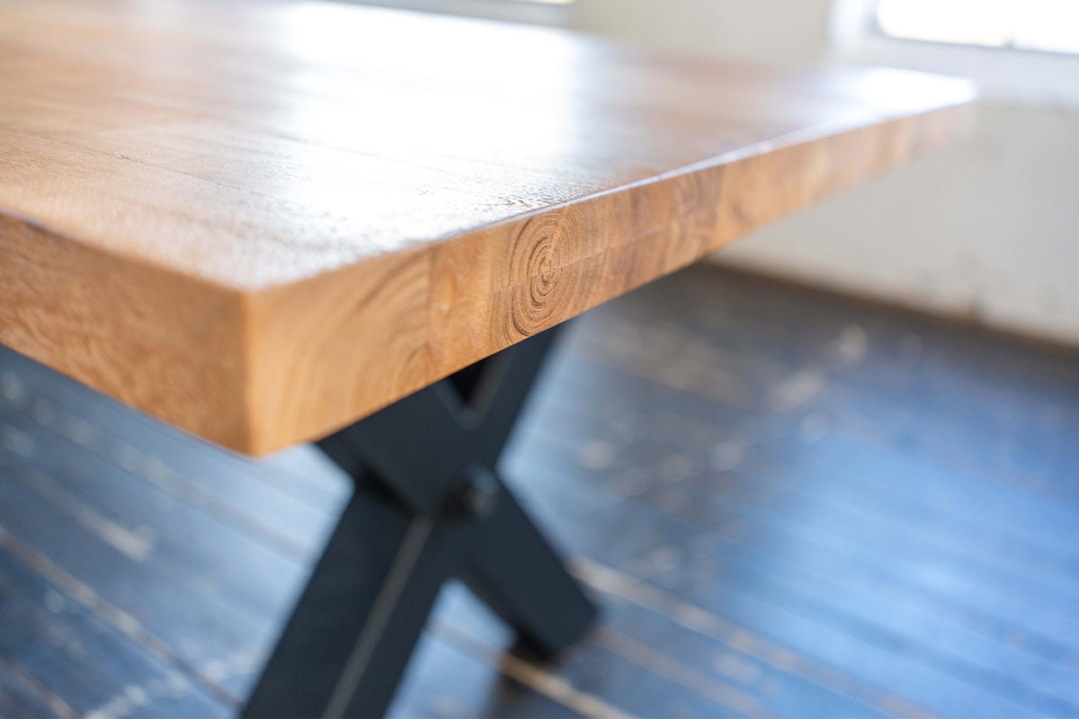 KAWOLA Esstisch PALO Akazie massiv Gerade Kante