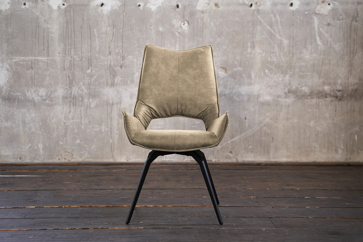KAWOLA Esszimmerstuhl SIVO Drehstuhl Stoff beige