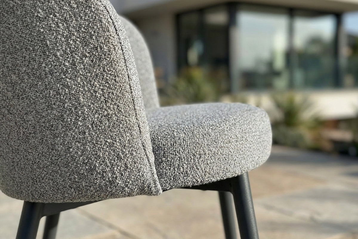 KAWOLA Gartenstuhl INDUS Outdoor Stoff grau