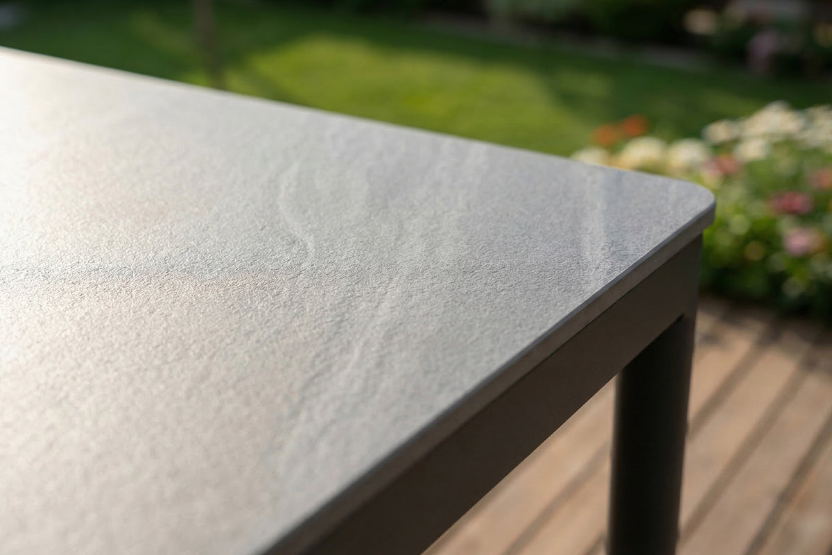 KAWOLA Gartentisch LONGA Outdoor Keramik dunkelgrau