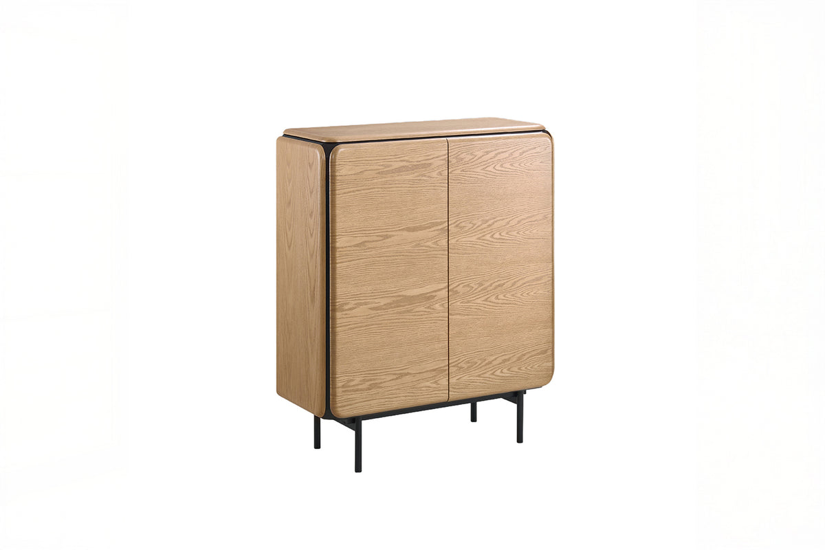 KAWOLA Highboard AVRIL 2 Türen Eiche braun