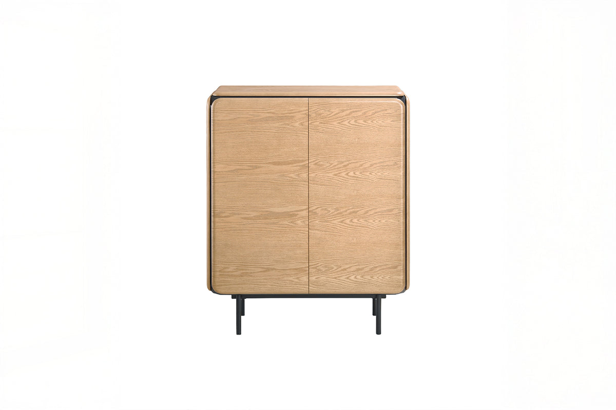 KAWOLA Highboard AVRIL 2 Türen Eiche braun