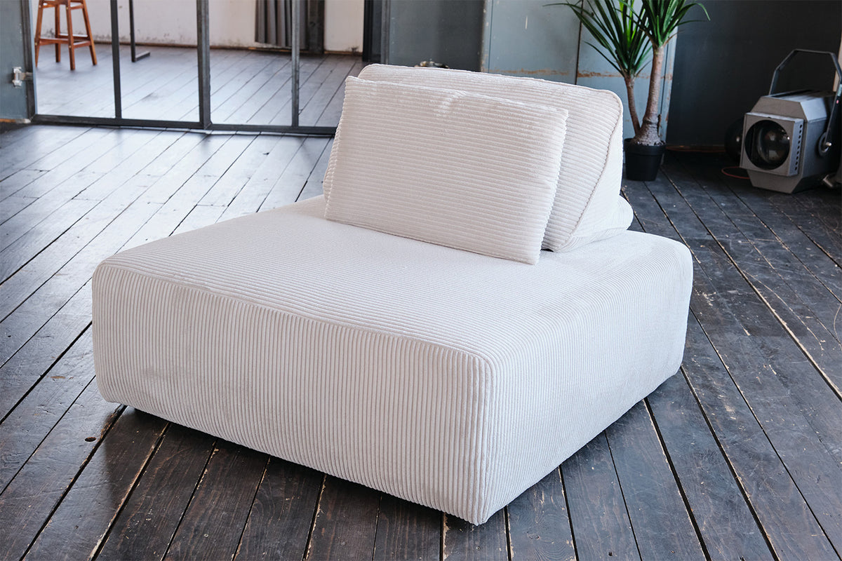 KAWOLA Hocker WIOLO SOFT Polsterhocker mit Rückenkissen Cord hellgrau