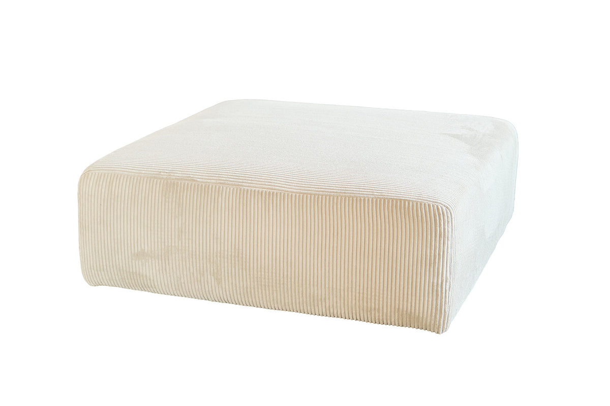 KAWOLA Hocker WIOLO SOFT Sitzelement für Modulsofa Cord cremeweiß