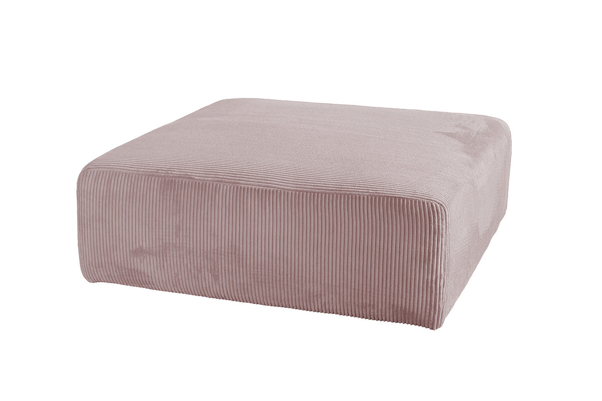 KAWOLA Hocker WIOLO SOFT Sitzelement für Modulsofa Cord rosa
