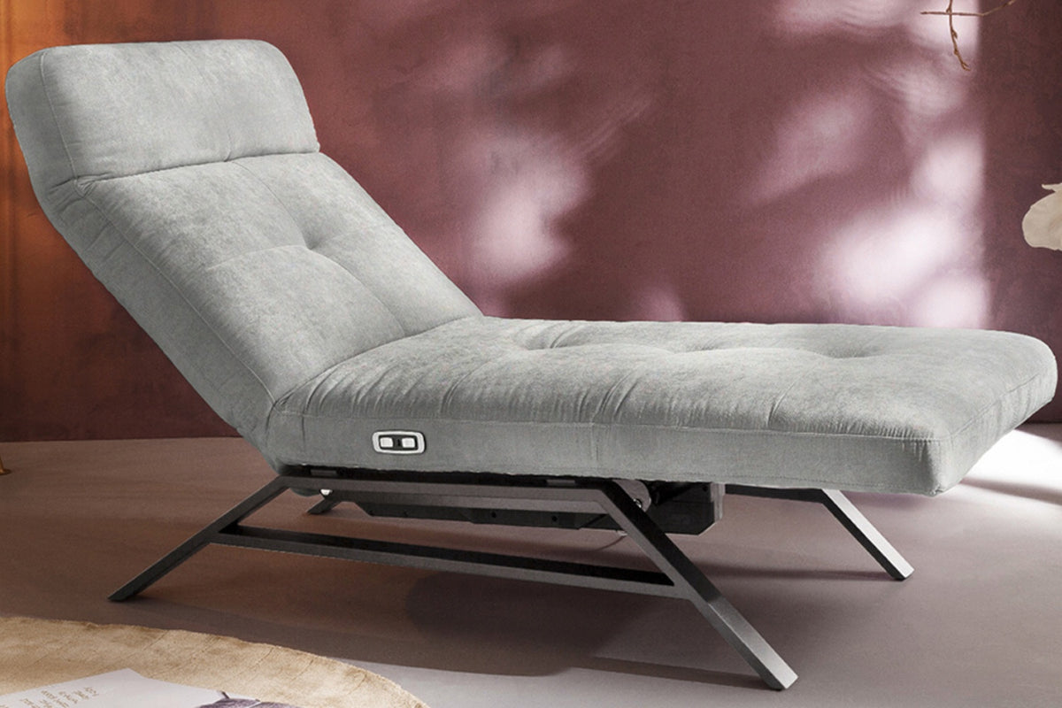 KAWOLA Liege AMERIVA Relaxliege Velvet silber