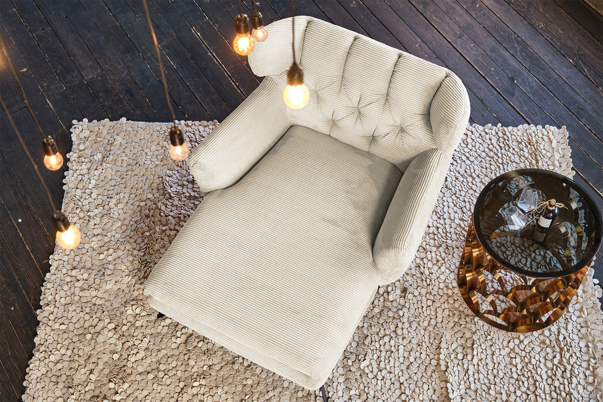 KAWOLA Longseat CHARME Cord cremeweiß