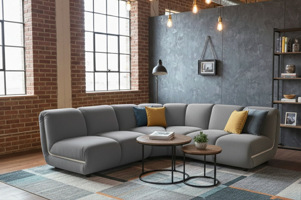 KAWOLA Modulsofa LAYLA Ecksofa 3 Module Velvet taupe