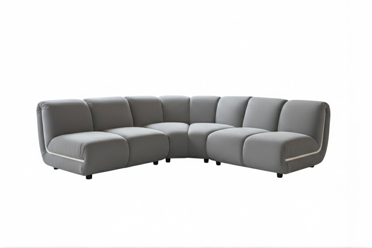 KAWOLA Modulsofa LAYLA Ecksofa 3 Module Velvet taupe