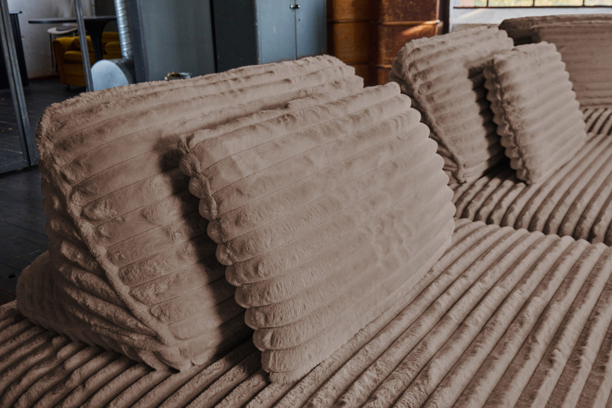 KAWOLA Modulsofa WIOLO SOFT 2 Module 2 Rückenkissen Weicher Breitcord taupe