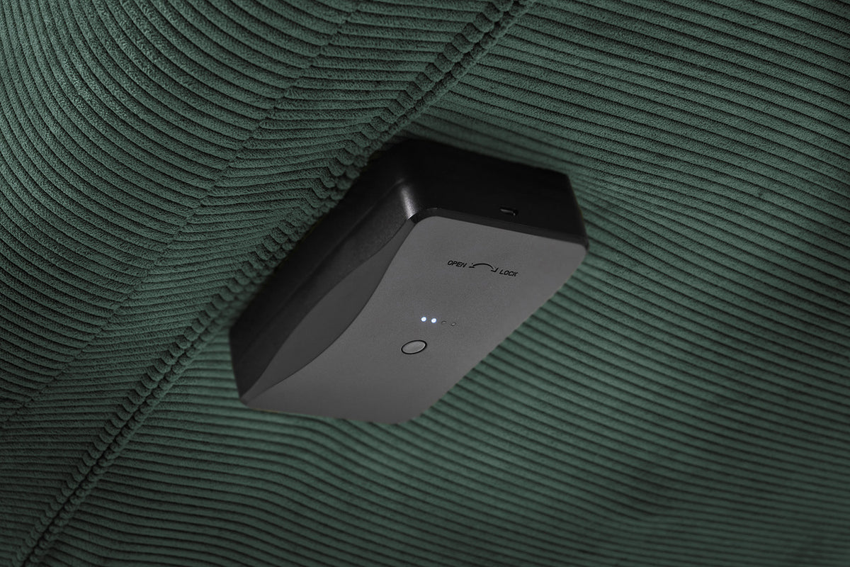 KAWOLA Relaxliege LETICIA motorisch Feincord grün